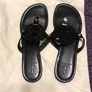 Tory Burch Miller Sandals in black leather
